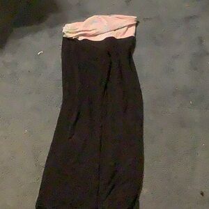 So sweatpants black and multi colors on the hips size XS.